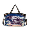 PRINTED BLACK HIGH-CAPACITY HANDBAG