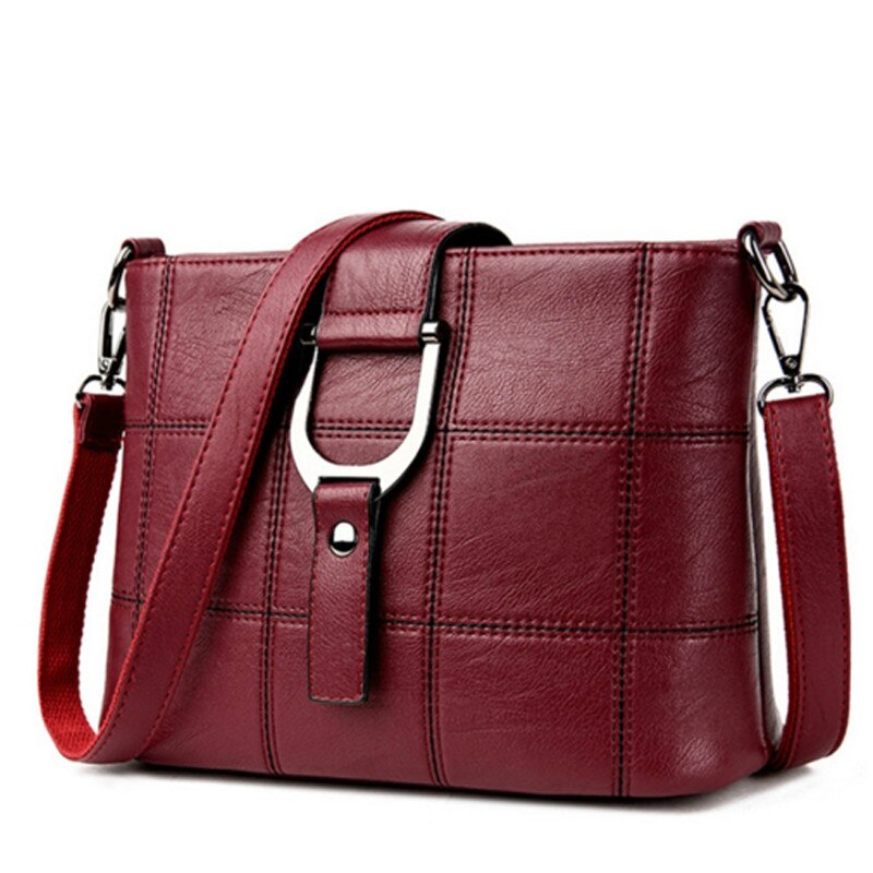 RED PLAID MINI SHOULDER BAG