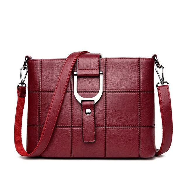 RED PLAID MINI SHOULDER BAG