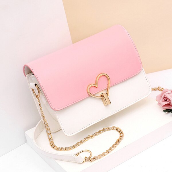 HEART SHAPED BUTTON DETAILED SHOULDER BAG