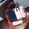 CONTRAST COLOR PATCHWORK HANDBAG