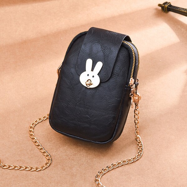 RABBIT BUTON DETAILED SHOULDER BAG