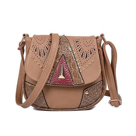 NATIONAL STYLE PU LEATHER SHOULDER BAG