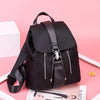 BLACK MATTE LEATHER BACKPACK