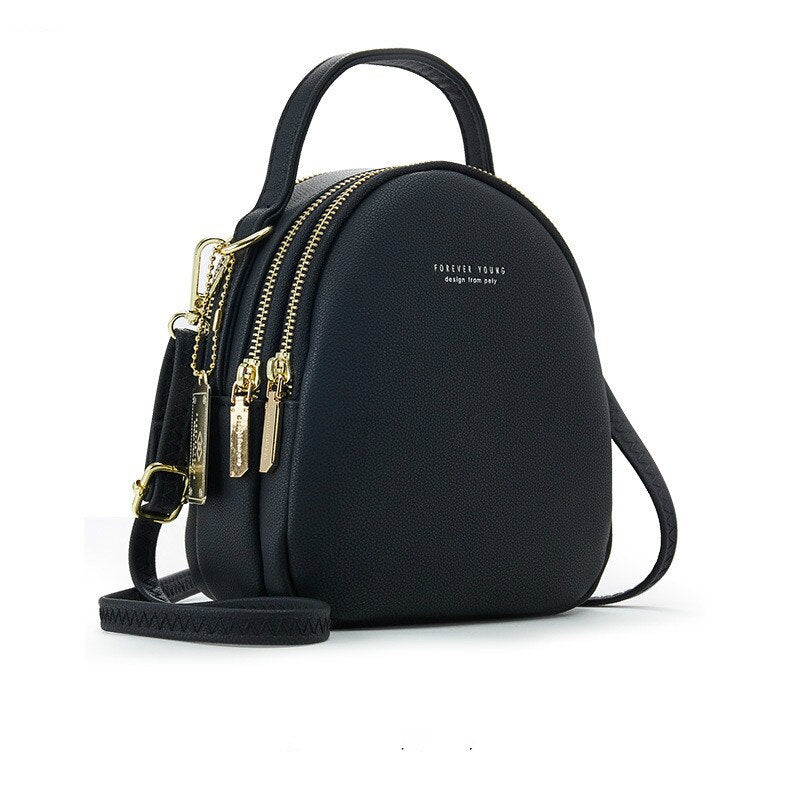 TWO ZIPPER DETAILED BACKPACK