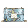 COLORFUL SNAKE PATTERNED SHOULDER BAG