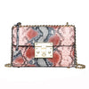 COLORFUL SNAKE PATTERNED SHOULDER BAG