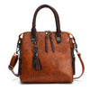 DARK GREEN ABD BROWN BIG CAPACITY HANDBAG