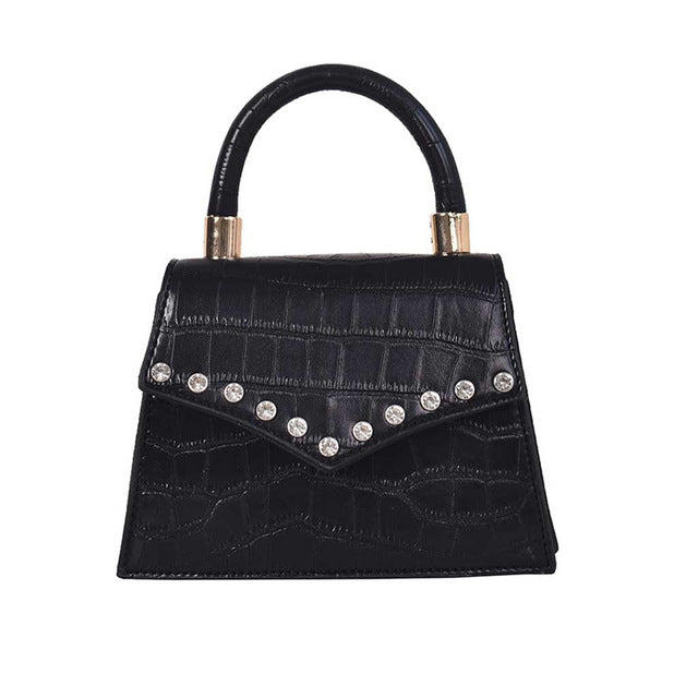 CRYSTAL BEAD DETAILED MINI HANDBAG