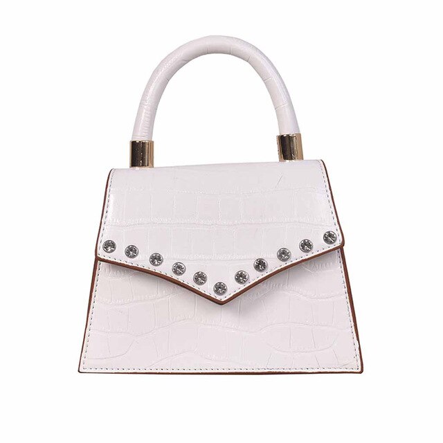 CRYSTAL BEAD DETAILED MINI HANDBAG