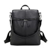 PURE COLOR FRON ZIPPER DETAILED BACKPACK