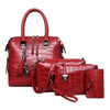 4PCS STONE PATTERNED BAG SET