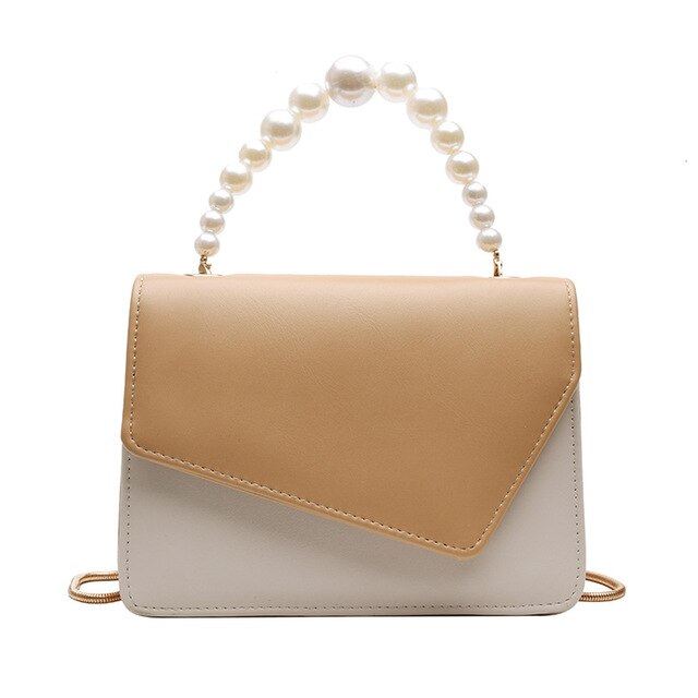 PEARL HANDLE DETAILED MINI HANDBAG