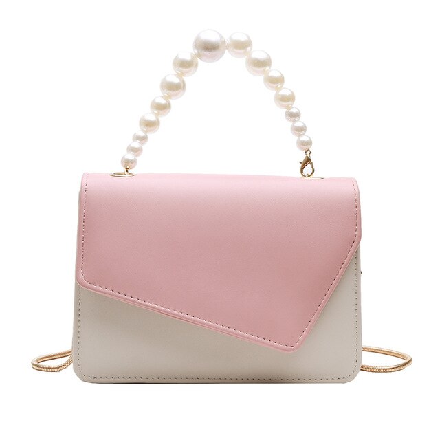 PEARL HANDLE DETAILED MINI HANDBAG