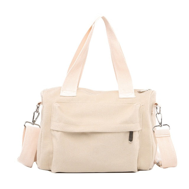 BEIGE COTTON BASIC BAG