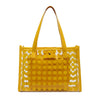 DOT DETAILED YELLOW TRANSPARENT SHOULDER BAG