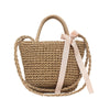 BOW TIE DETAILED STRAW BAG