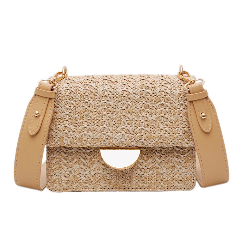 MINI STRAW LINEN SHOULDER BAG