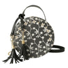 LILA ROUND EMBROIDERED SHOULDER BAG