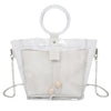 TRANSPARENT (INSIDE POWDER PINK) BAG