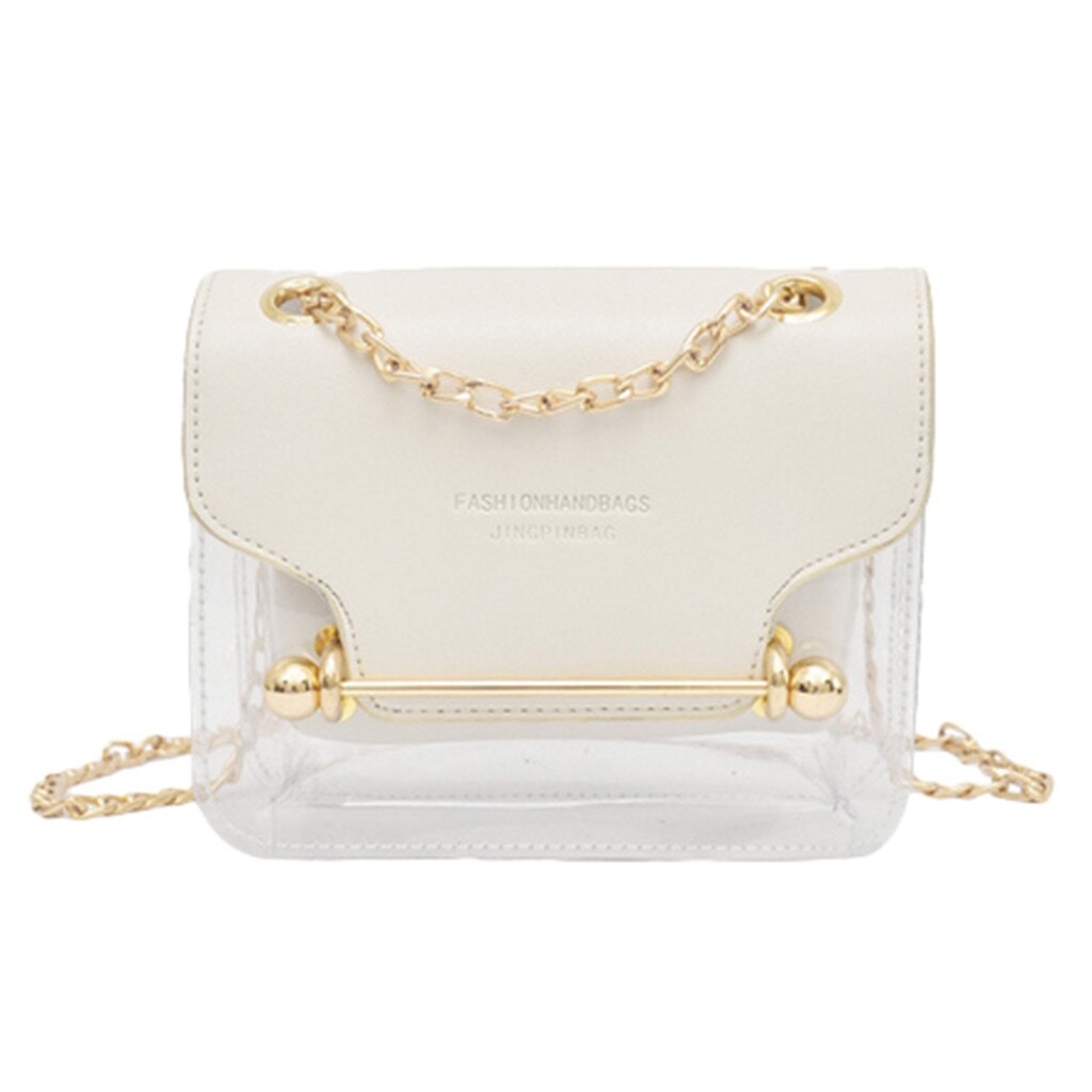 WHITE GOLD DETAILED SHOULDER BAG