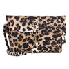 DEER TASSEL DETAILED LEOPARD PRINTED MESSENGER BAG