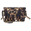 DEER TASSEL DETAILED LEOPARD PRINTED MESSENGER BAG