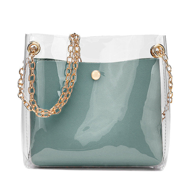 TRANSPARENT (INSIDE BLACK) SHOULDER BAG