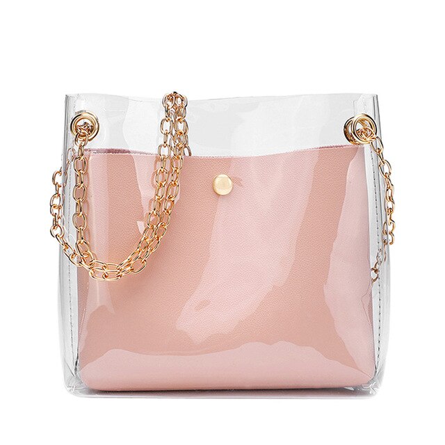 TRANSPARENT (INSIDE BLACK) SHOULDER BAG