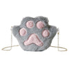 PAW SHAPED FLUFFY CROSSBODY BAG