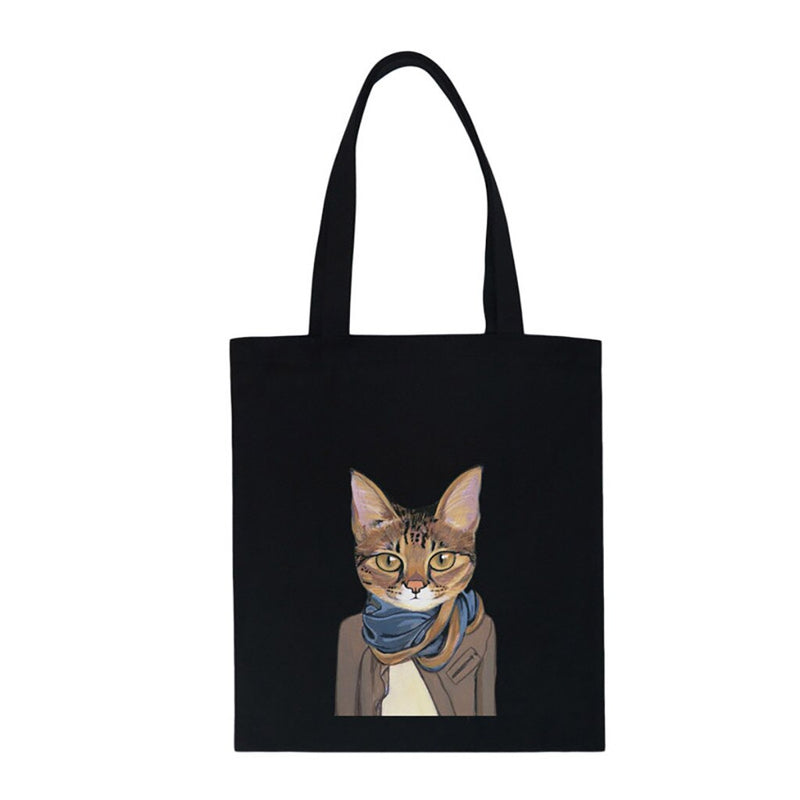 CAT PRINTED CANVAS BAG