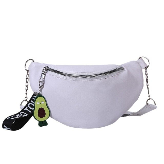 AVOCADO TASSEL DETAILED WAIST BAG