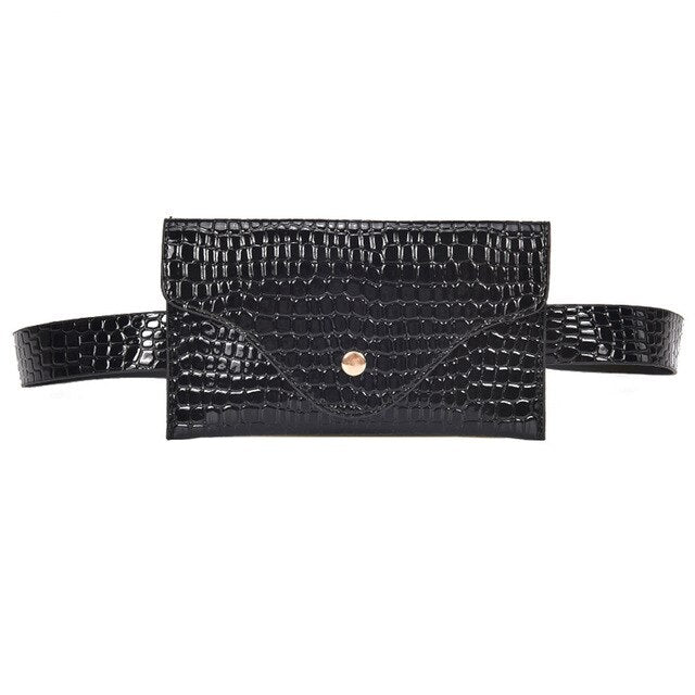 CORCODILE PATTERNED LEATHER WAIST BAG