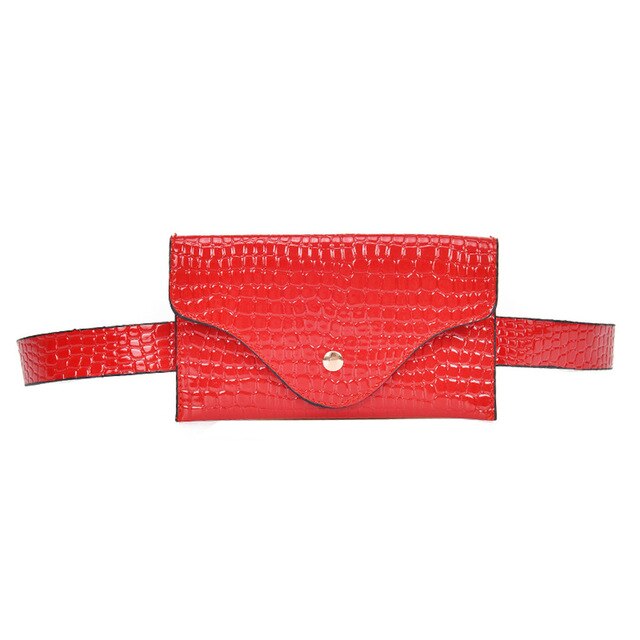 CORCODILE PATTERNED LEATHER WAIST BAG