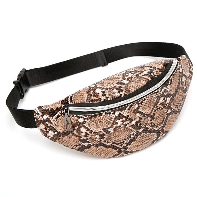 SERPENTINE BLACK AND WHITE WAIST BAG