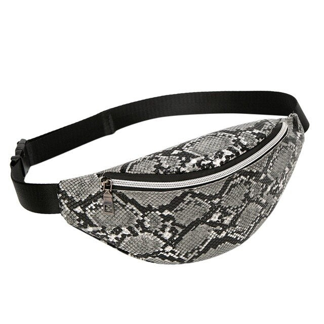 SERPENTINE BLACK AND WHITE WAIST BAG