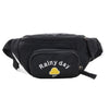 "RAINY DAY" PRINTED YELLOW CUTE WAIST BAG