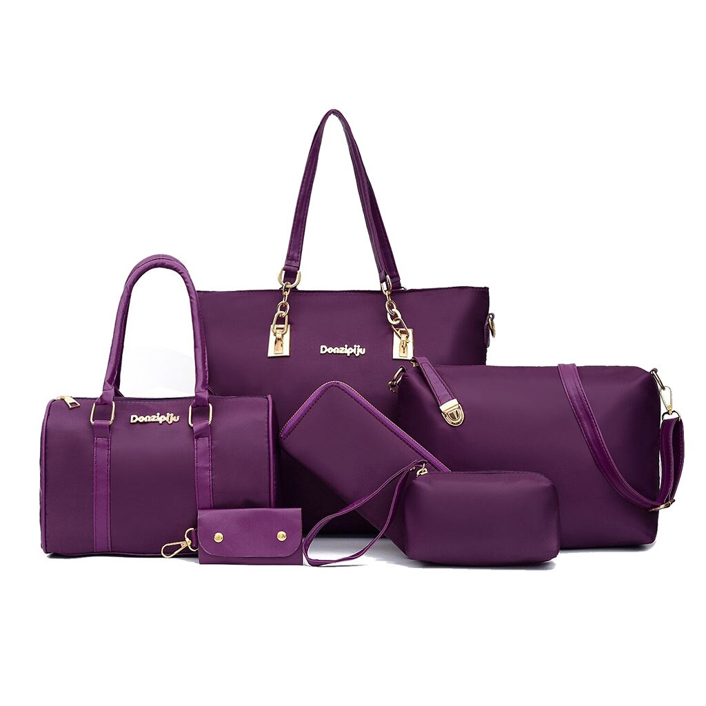 6PCS PURPLE BAG SET