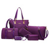 6PCS PURPLE BAG SET