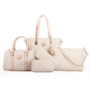 5PCS DIAGONAL PINK BAG SET