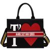 FRENCH WORDS PRINTED HANDBAG