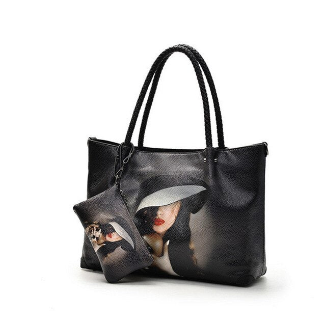 LADY GAGA PRINTED LARGE CAPACITY BAG