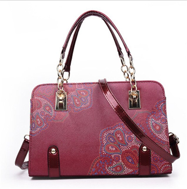 LILAC FLORAL PRINTED HANDBAG