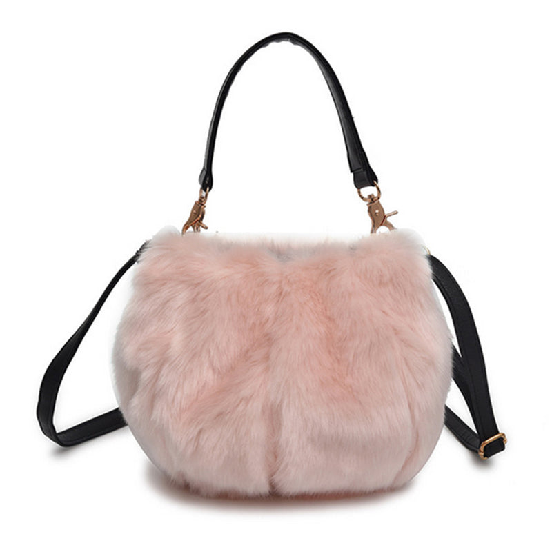 PINK FLUFFY SHOULDER BAG