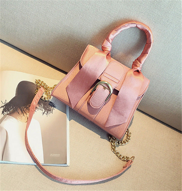 TURQUISE BOW DETAILED MINI HANDBAG