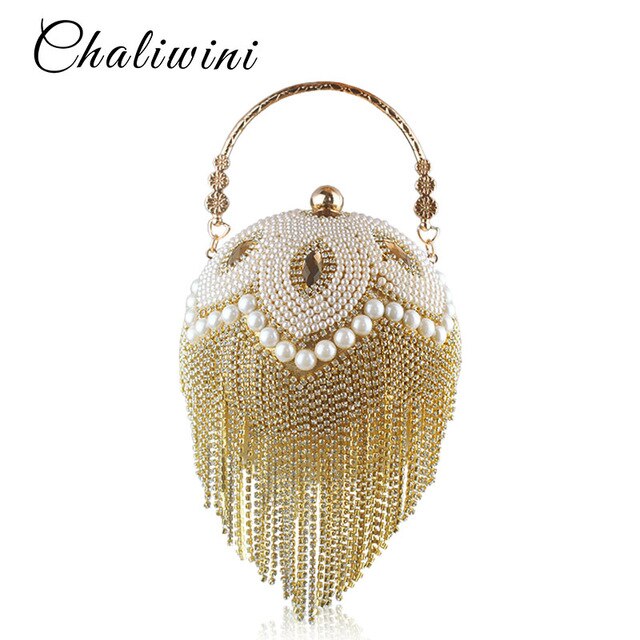 DIAMON TASSEL DETAILED NIGHT BAG