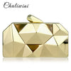 GOLD HEXAGON METAIL NIGHT BAG