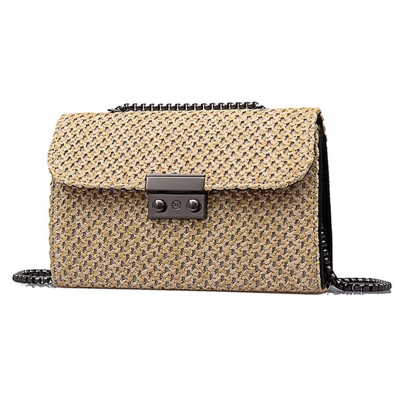 STRAW WEAVING WOVEN SHOULDER BAG