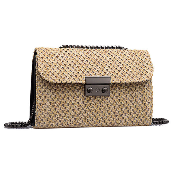 STRAW WEAVING WOVEN SHOULDER BAG