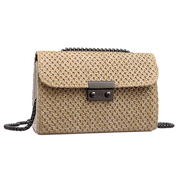 STRAW WEAVING WOVEN SHOULDER BAG